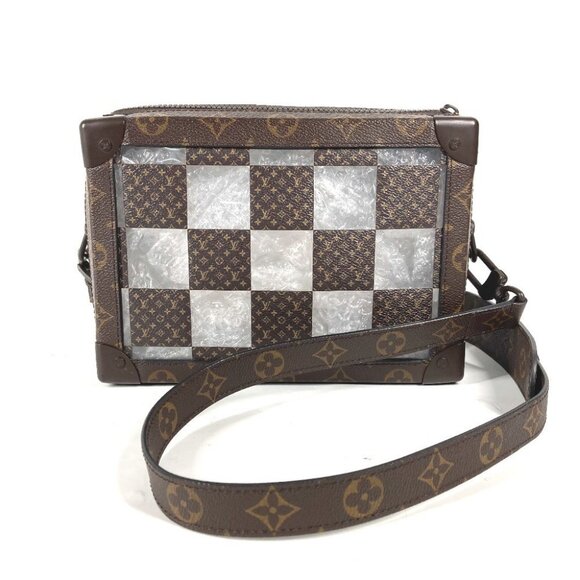 LOUIS VUITTON M20871 Monogram-Chess Slim-Soft Trunk Pochette 2WAY Shoulder Bag - Picture 1 of 12